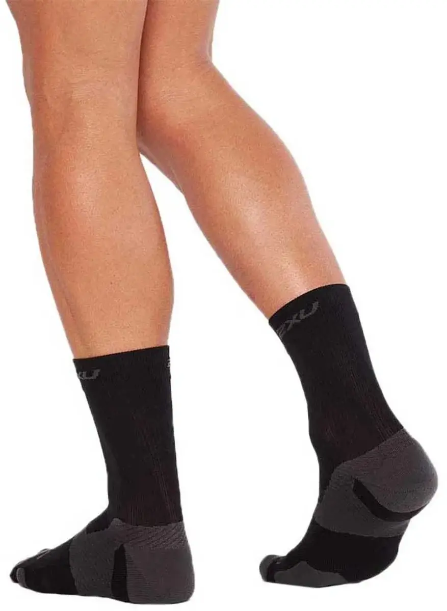 2XU Vectr Light Cushion Crewsokken - Zwart - afbeelding 2 van 2