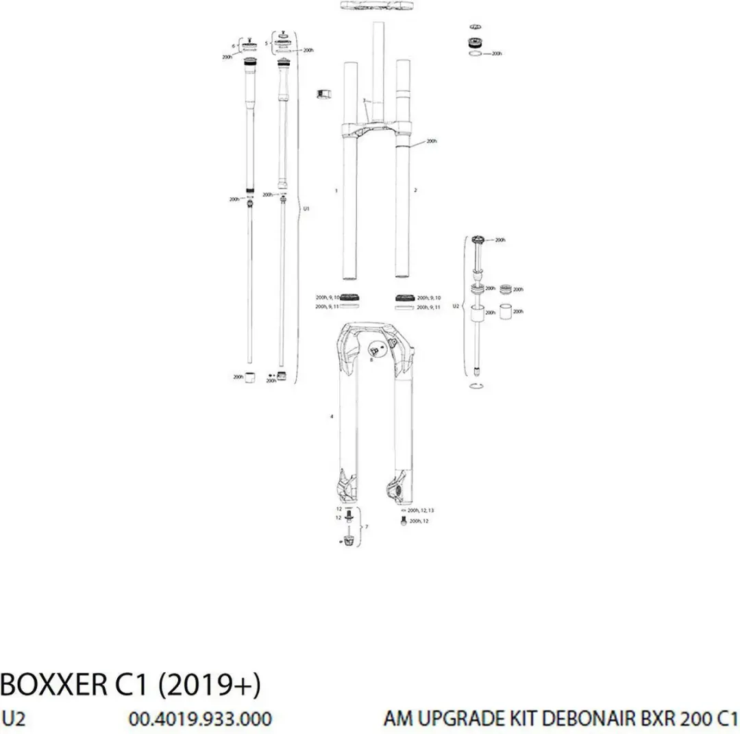 RockShox DebonAir Upgrade Set 200mm - afbeelding 2 van 3