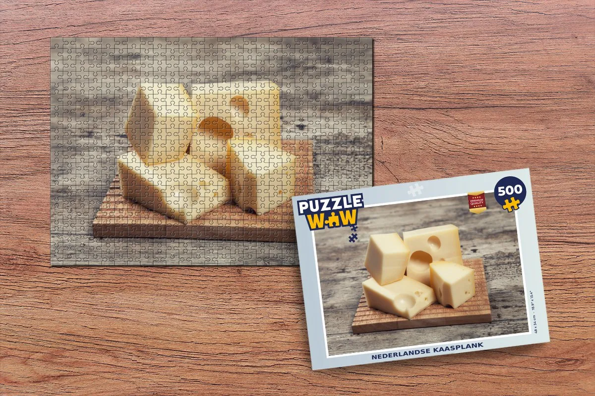 PuzzleWow Nederlandse Kaasplank Legpuzzel 500 Stuks - Multicolor