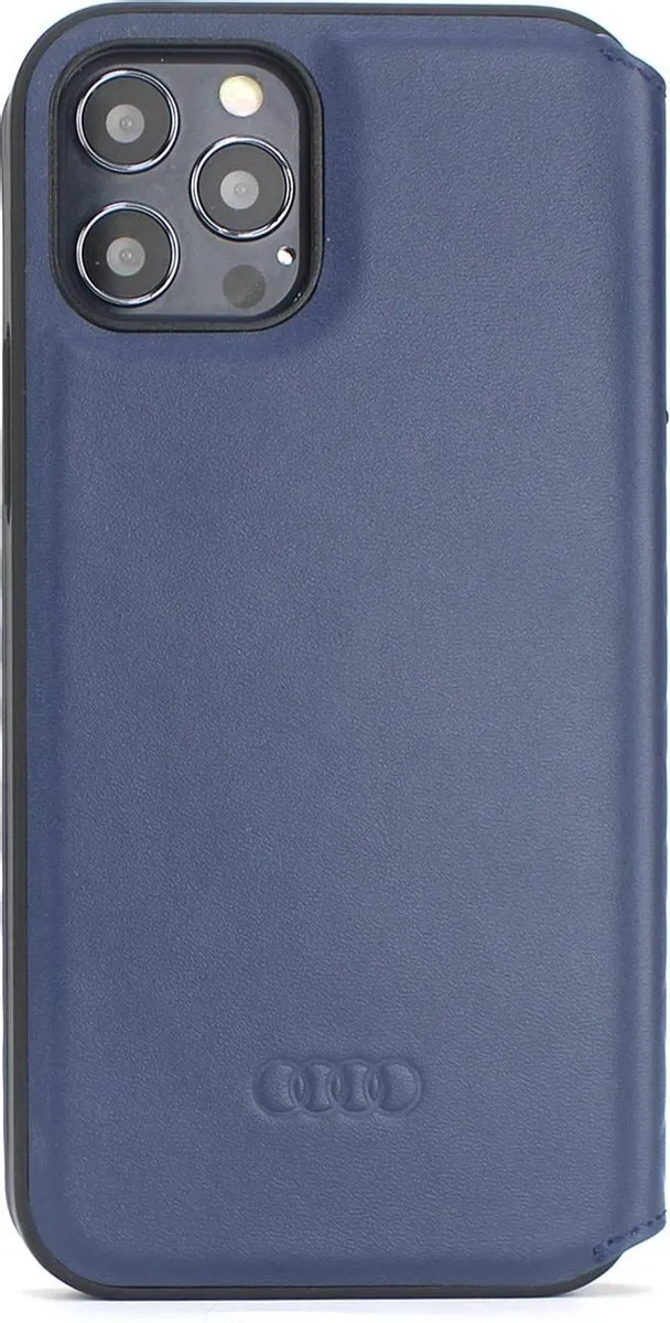 Audi Q8 Serie Hoesje iPhone 12 Mini - Blauw - 2 Pasjes - 8719273158906