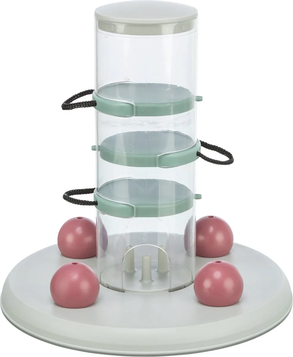 Trixie Cat Activity Gambling Tower - 25x25x27cm - Grijs/Rozig - afbeelding 6 van 6