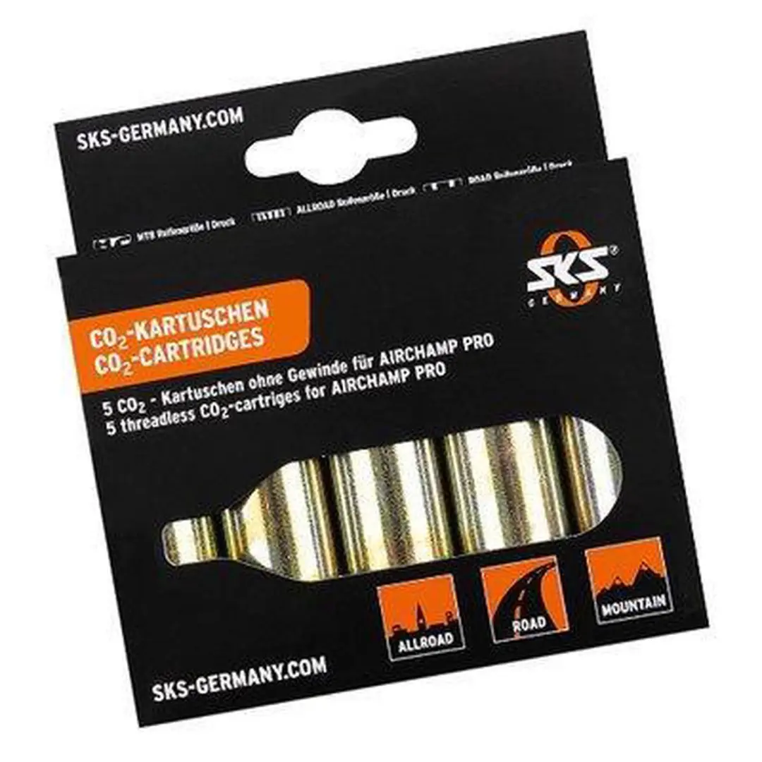 SKS Airchamp Pro CO2 Patroon 16g - 5 stuks - afbeelding 3 van 6