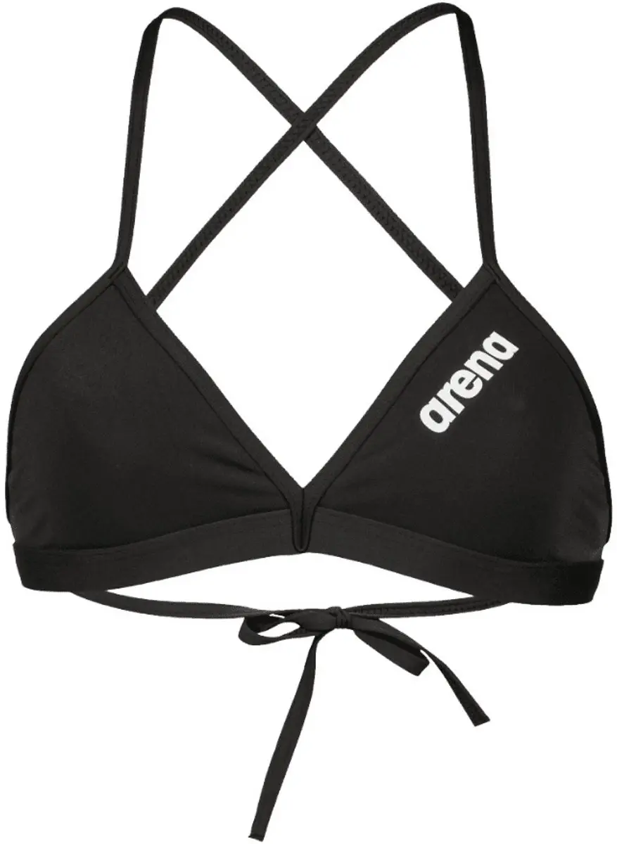 Arena Team Tie Back Bikinitop Zwart