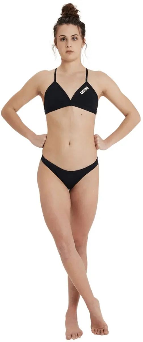Arena Team Tie Back Bikinitop Zwart - afbeelding 5 van 6