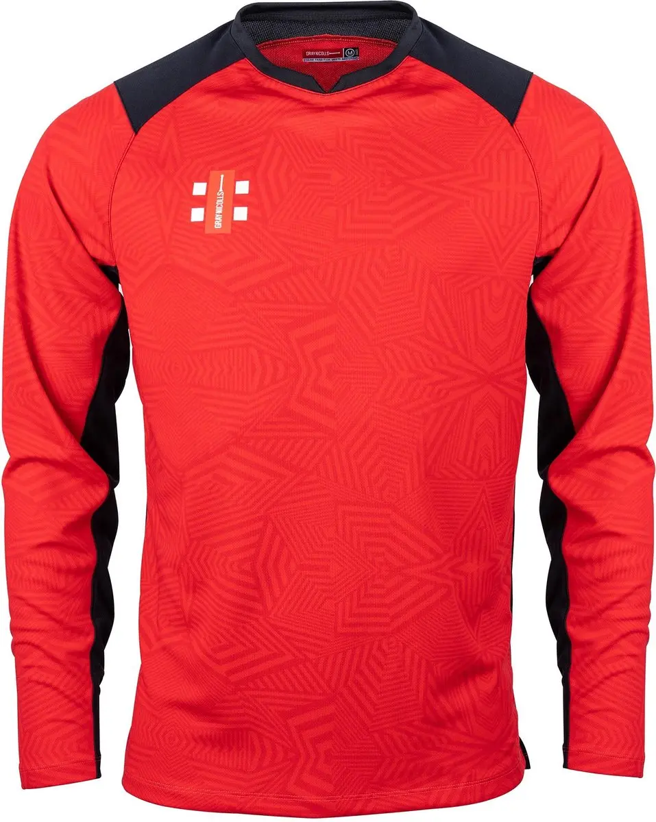 Gray-Nicolls Cricket SHIRT PRO T20 L/S RD/BK 2XL 2 Extra Large