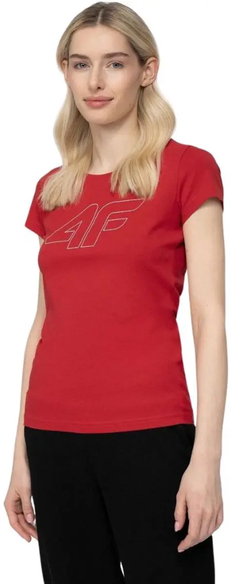 4F T-shirt Dames Rood