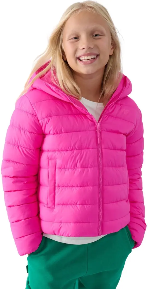 4F Jas Gewatteerde Meisjes Fuchsia