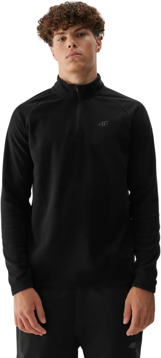 4F Sweater Fleeceowa Heren Zwart