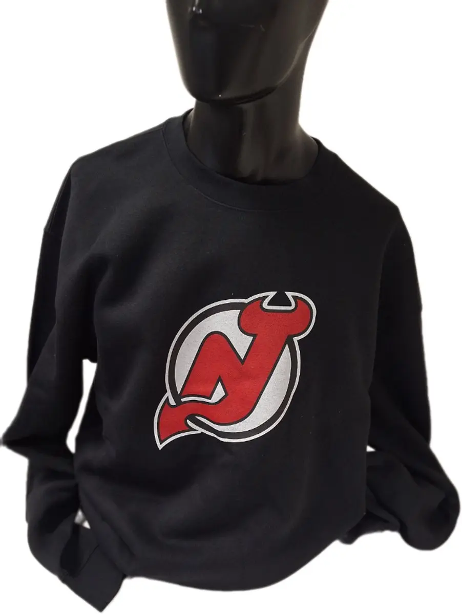 NEW YERSEY DEVILS -CREWNECK -BLACK