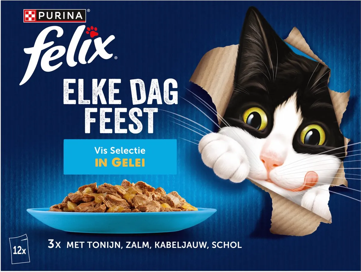 Felix Elke Dag Feest Vis Selectie in Gelei - 48x85g