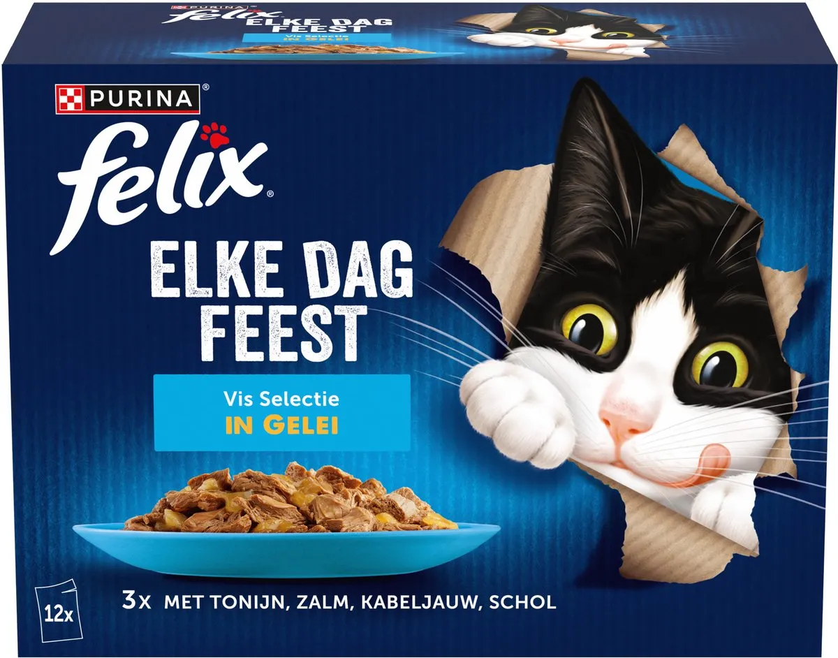 Felix Elke Dag Feest Vis Selectie in Gelei - 48x85g