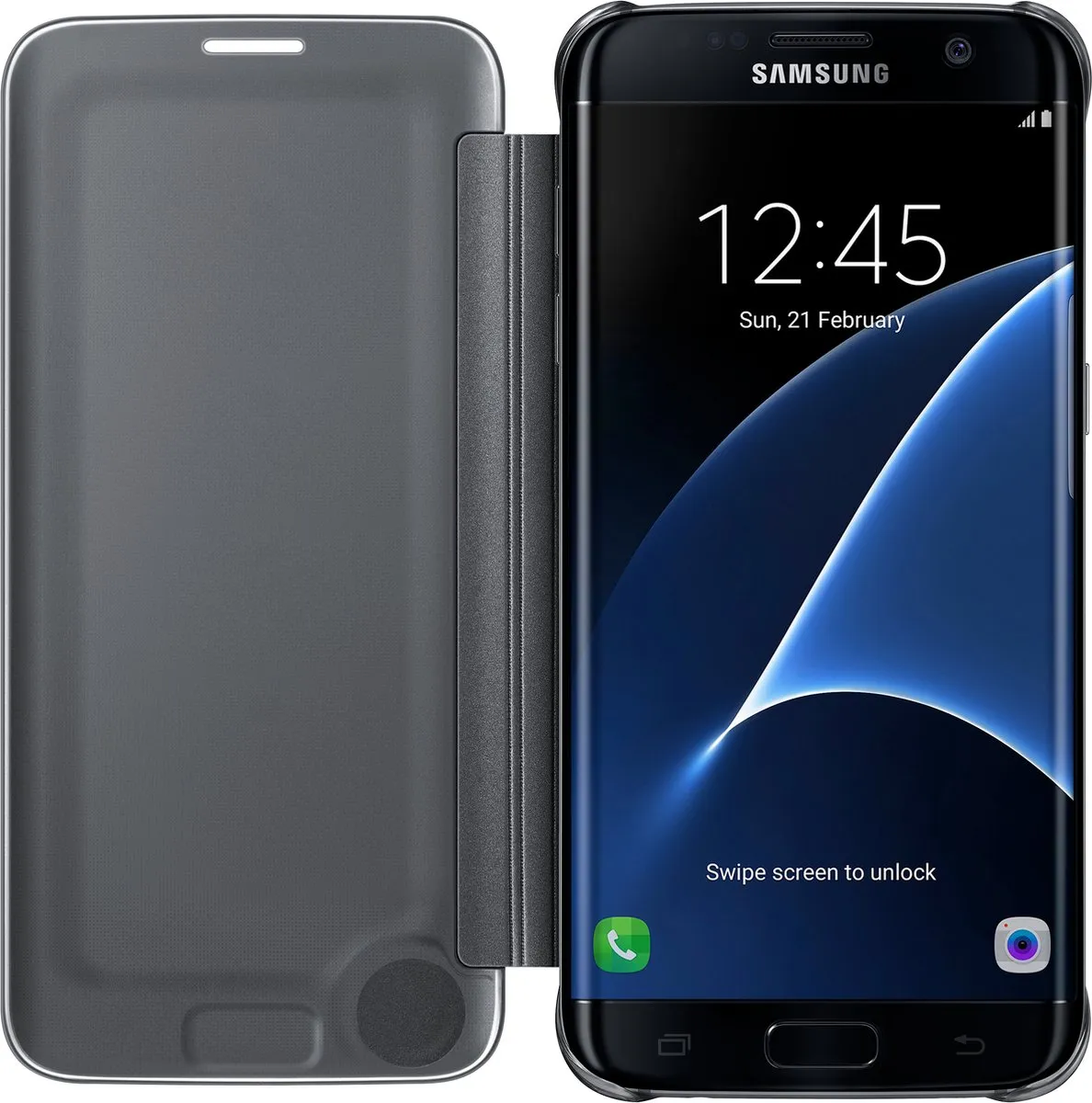 Samsung Clear View Cover EF-ZG935CBEGWW - Zwart - afbeelding 6 van 6