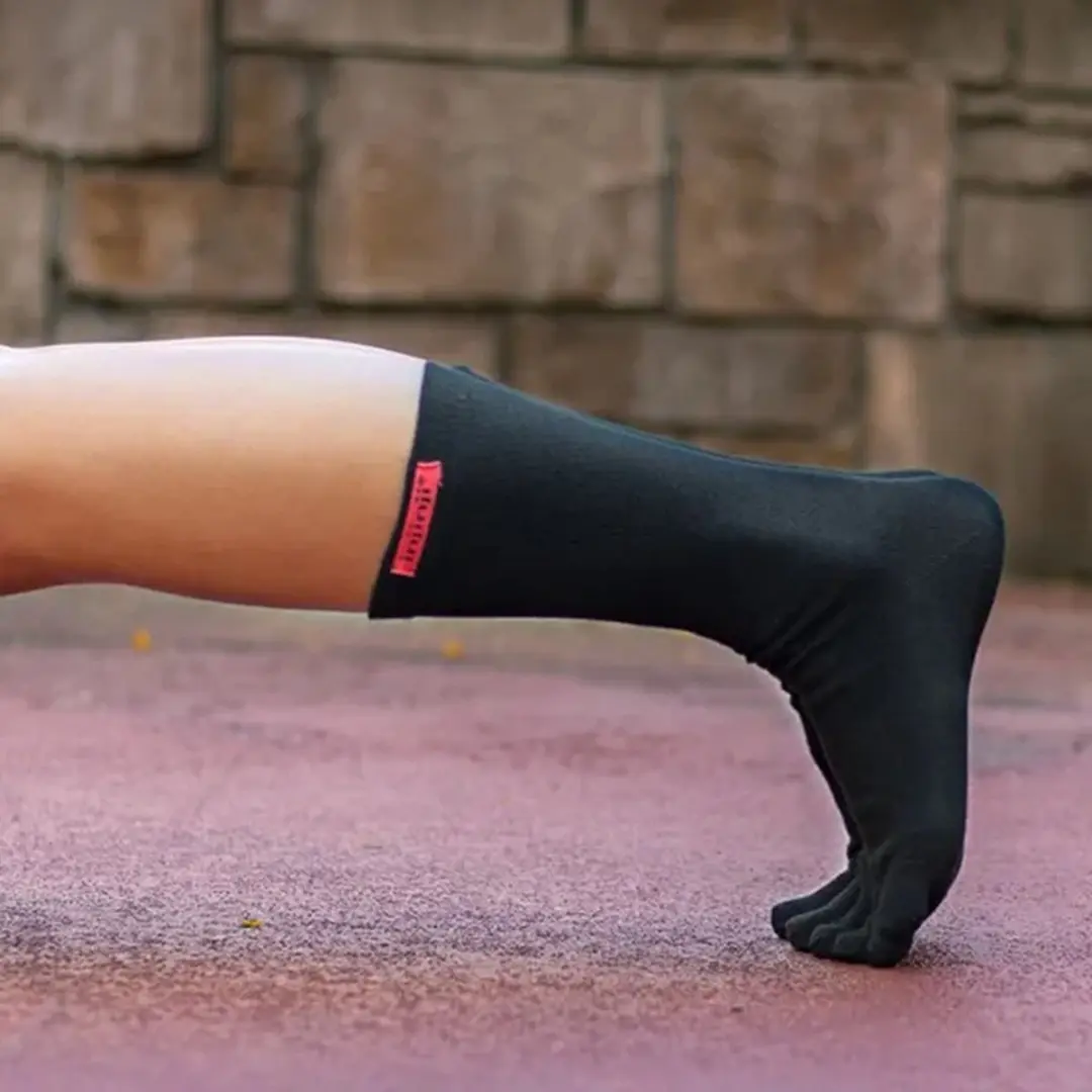 Injinji Original Weight Crew Sokken - Zwart - afbeelding 6 van 6