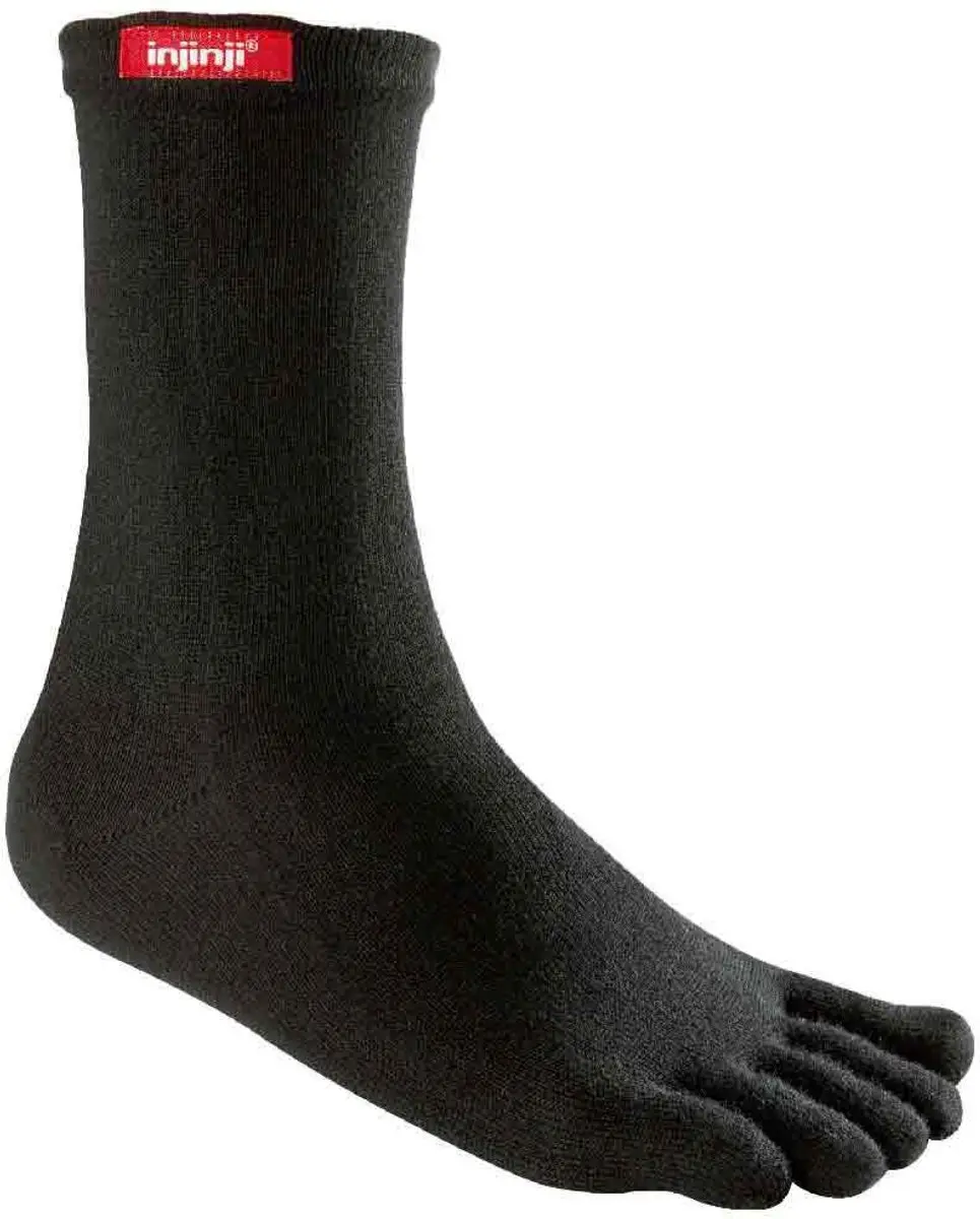 Injinji Original Weight Crew Sokken - Zwart - afbeelding 4 van 6