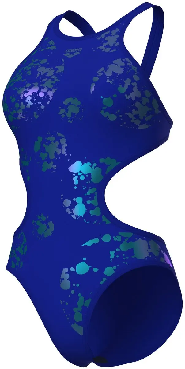 Arena Dames Badpak One Graphic Neonblauw