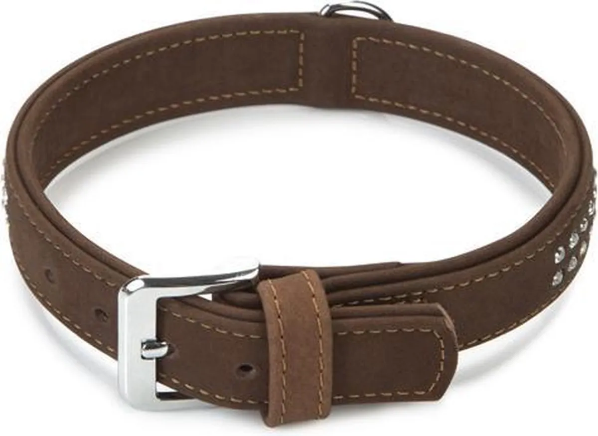 Beeztees Leren Halsband Buffalo Strass
