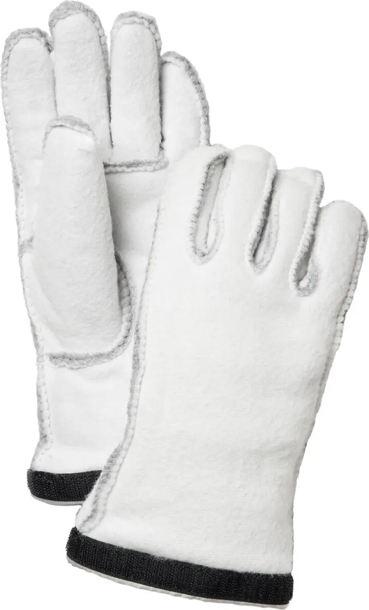 Hestra Heli Ski Liner 5 Finger Gloves Women, wit