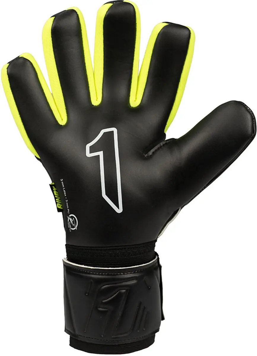 Rinat Egotiko Turf Keepershandschoenen 5 - Zwart/Geel - afbeelding 4 van 6