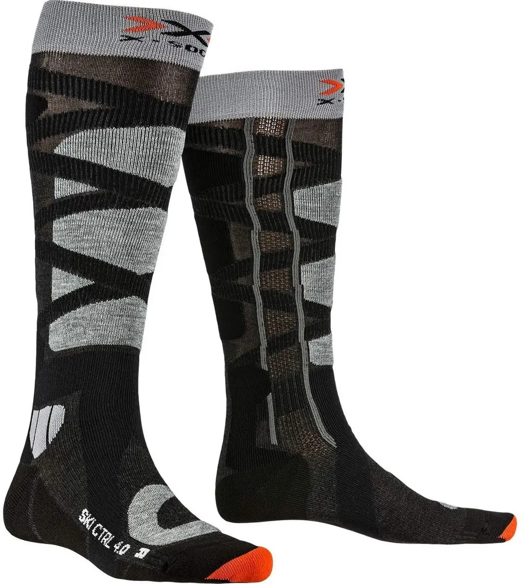 X-Socks Ski Control 4.0 skisokken antraciet/grijs unisex