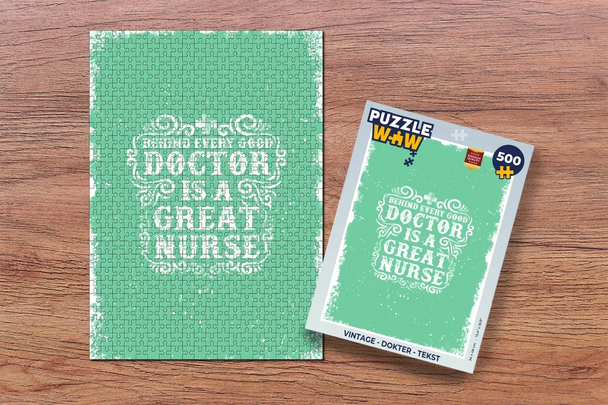 PuzzleWow Vintage Dokter Legpuzzel 500 Stuks - Multicolor