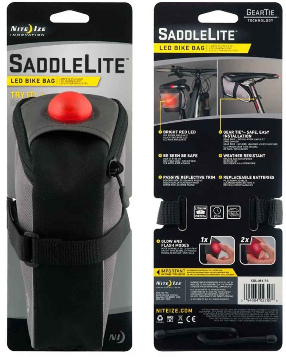 Nite Ize SaddleLite LED Bike Bag SDL-M1-R3 Fietslicht Fietslamp