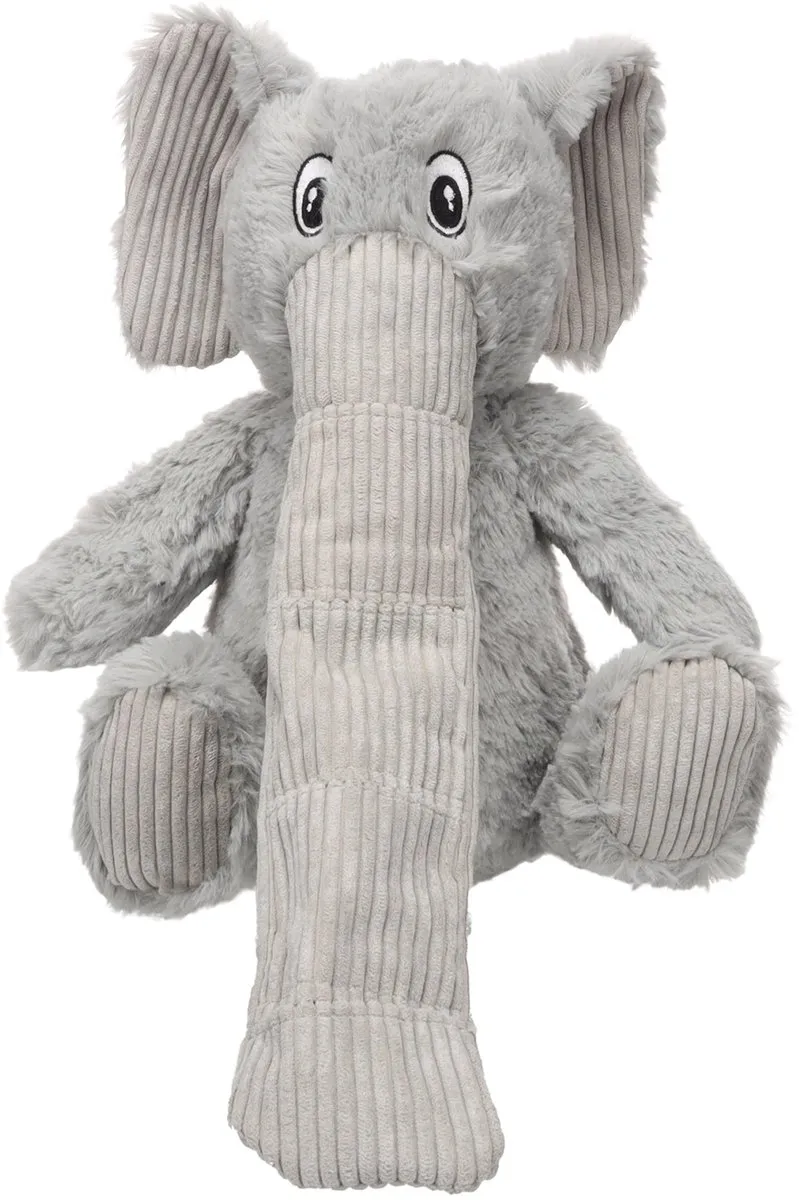 Flamingo Hida Zittende Olifant Hondenknuffel - 25x18x34cm - Grijs