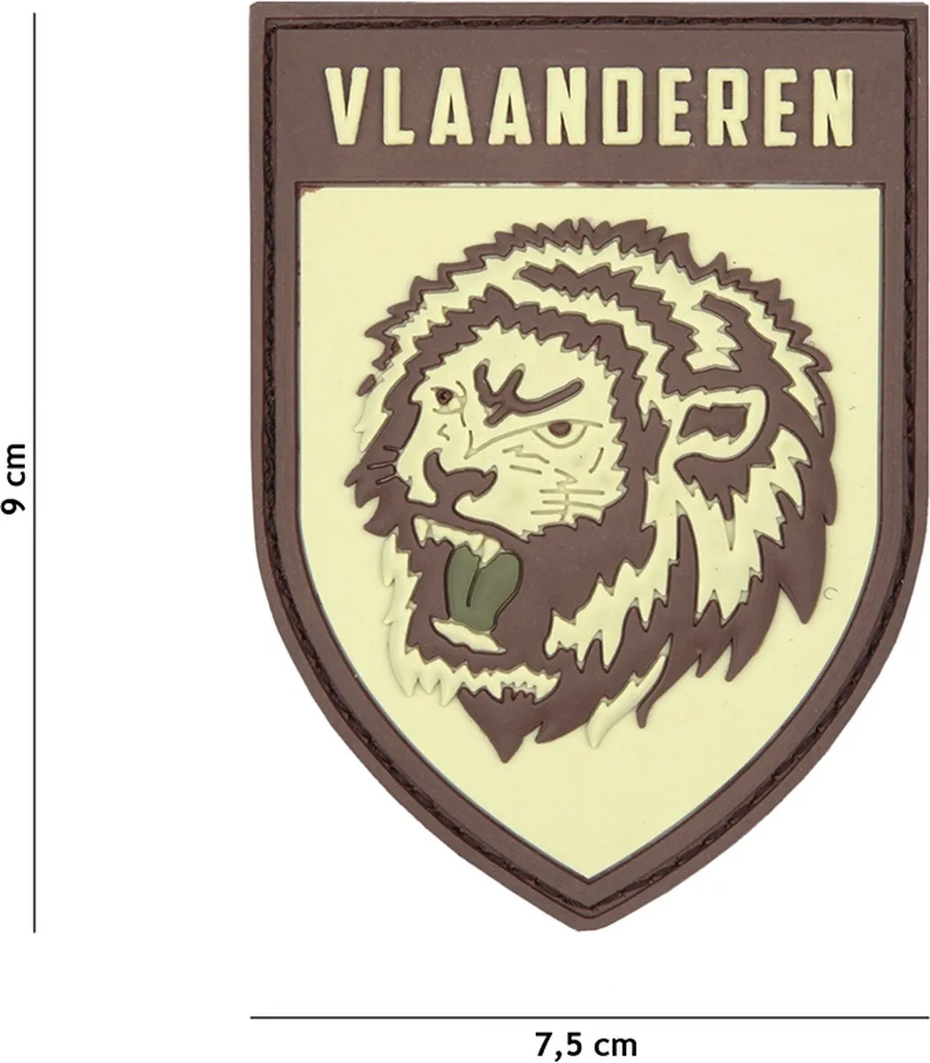 101 Inc Embleem 3D PVC Vlaanderen Coyote 13069