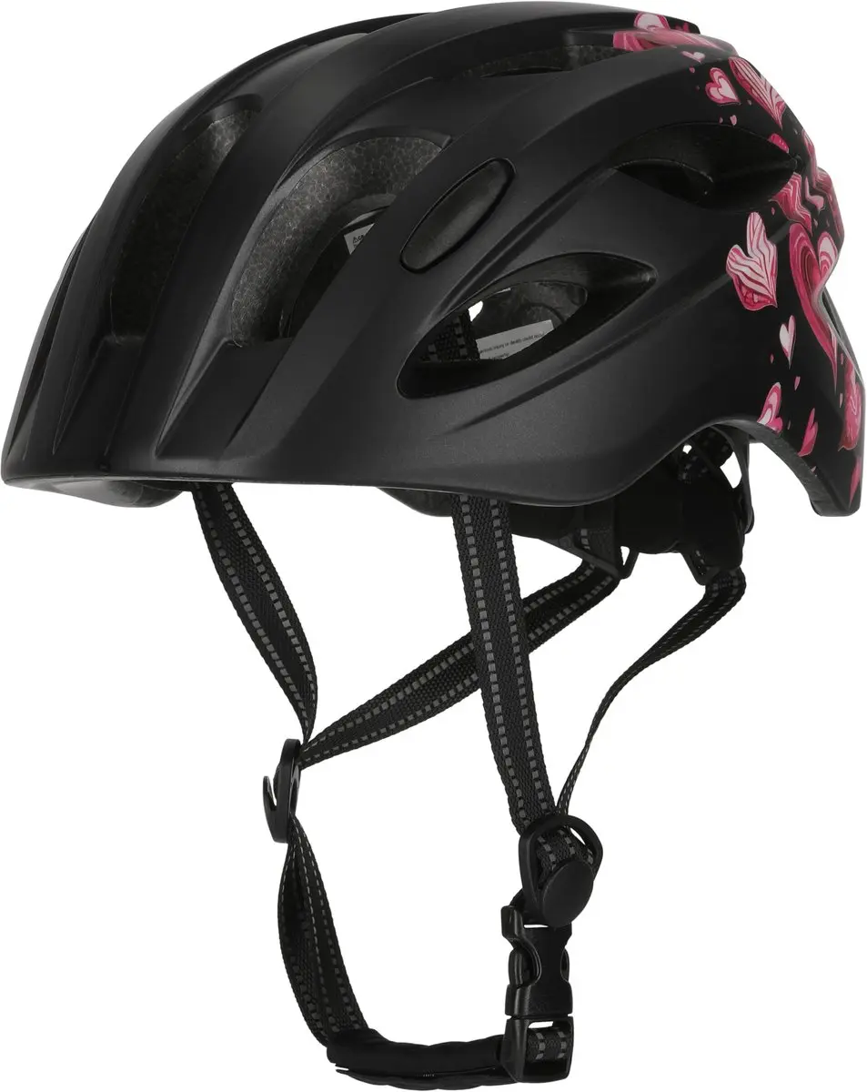 Crazy Safety Cool Heart Kinderhelm M - Zwart Hart - afbeelding 6 van 6