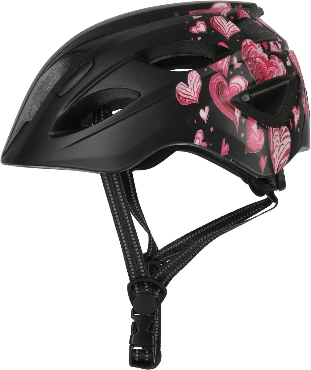 Crazy Safety Cool Heart Kinderhelm M - Zwart Hart - afbeelding 4 van 6