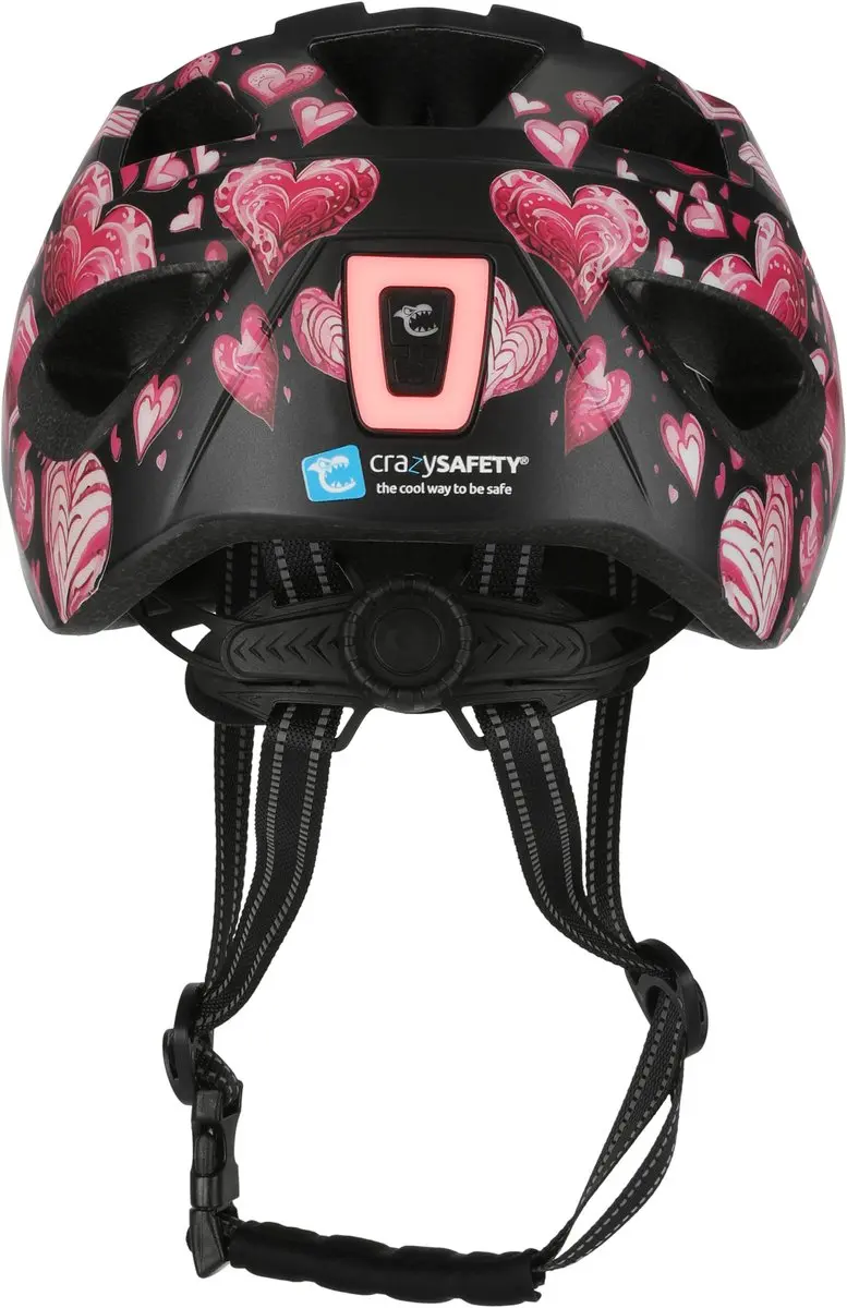Crazy Safety Cool Heart Kinderhelm M - Zwart Hart - afbeelding 3 van 6