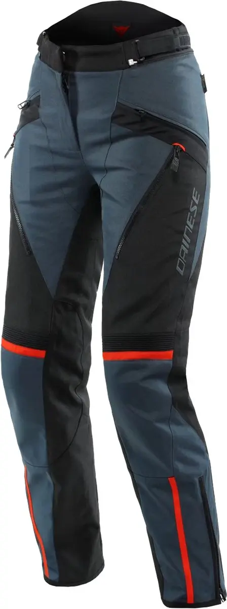 Dainese Tempest 3 D-Dry Dames Broek Ebony Zwart Lava Rood