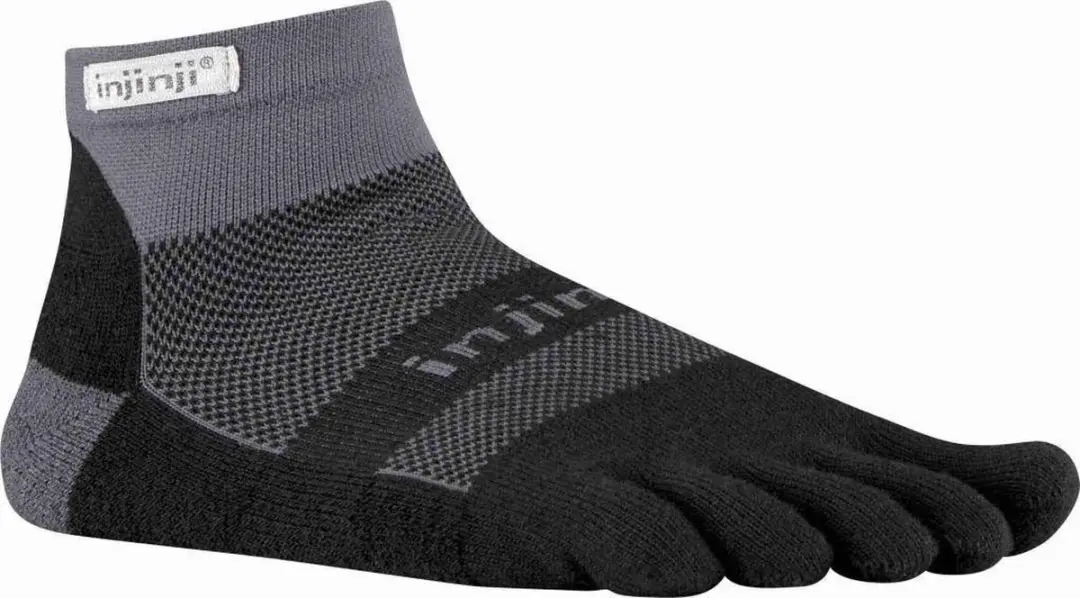 Injinji Midweight Mini-Crew Sokken - Zwart/Grijs - afbeelding 4 van 6
