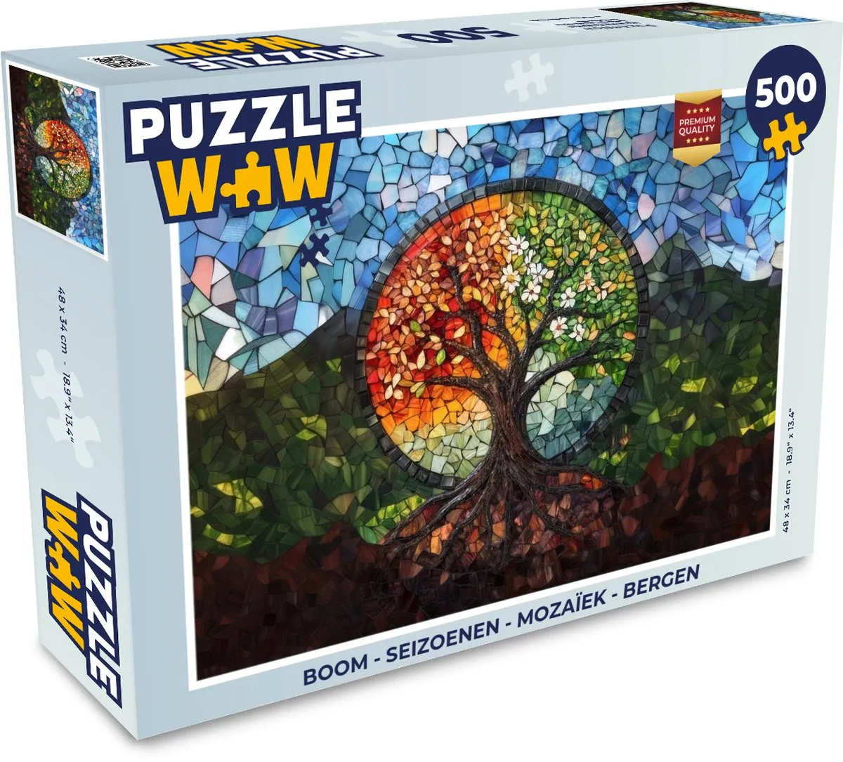 PuzzleWow Seizoenen Mozaïek Bergen Legpuzzel 500 Stuks