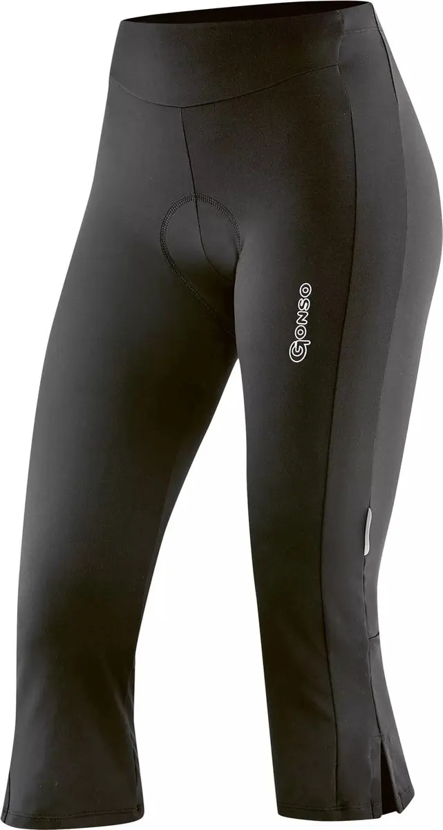 Gonso Jane Fietsbroek 3/4 Dames Zwart