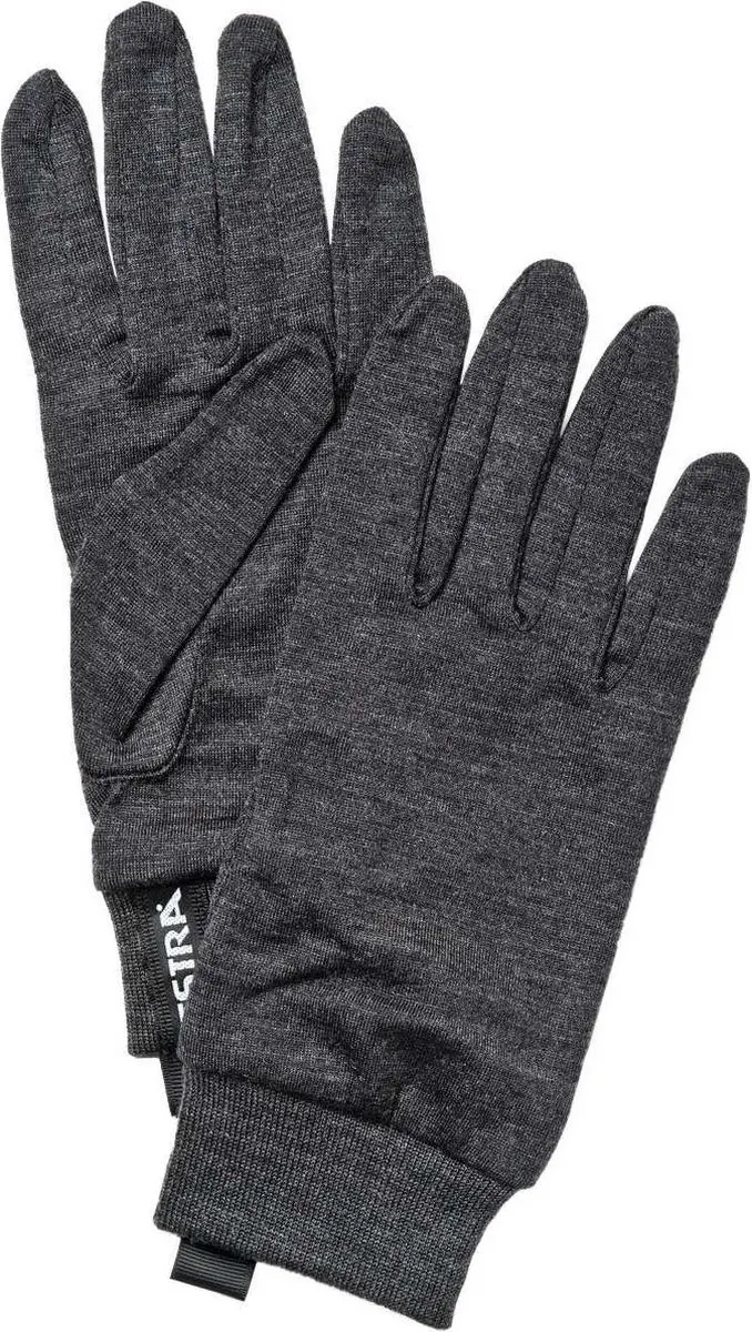 Hestra Merino Wool Liner Active 5 vinger handschoenen Grijs