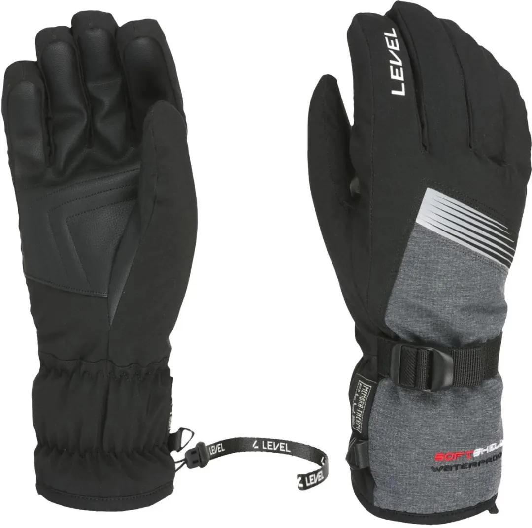 Level Hero Skihandschoenen grijs/zwart