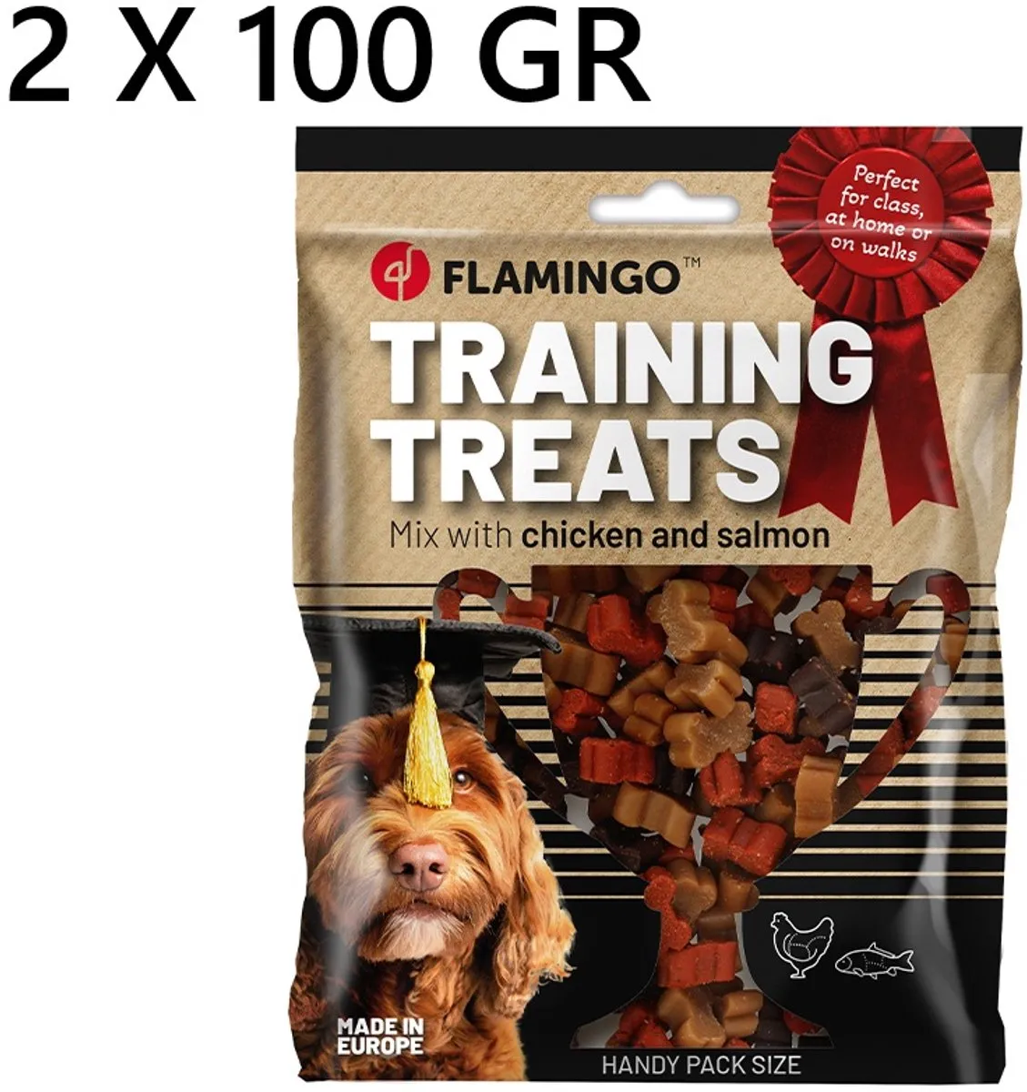 Flamingo Hondensnacks Zalm & Kip 200g