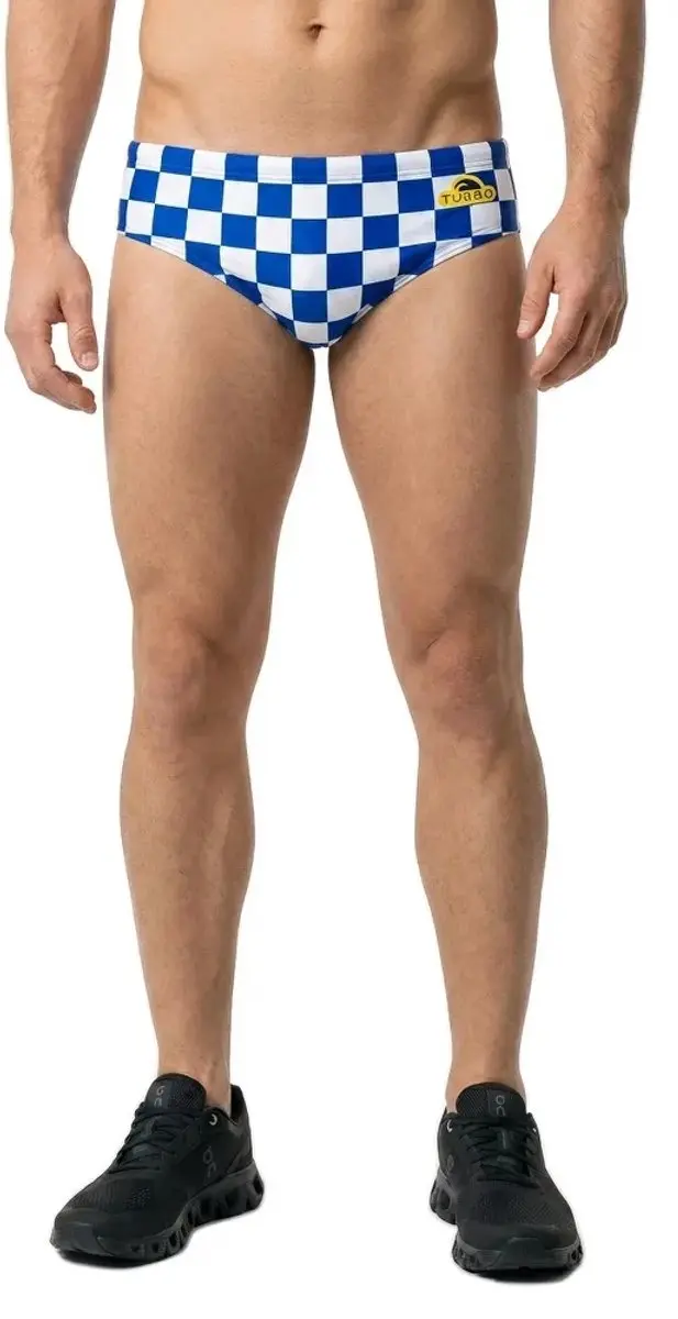 Turbo Squares Wp Zwemslip Blauw 4XL Man