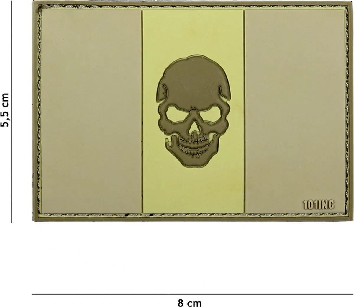 101 Inc Embleem 3D Pvc Vlag Italië Skull Subdued 17012