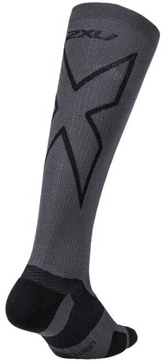 2XU Vectr Light Cushion Sokken 37cm - Grijs - afbeelding 2 van 4