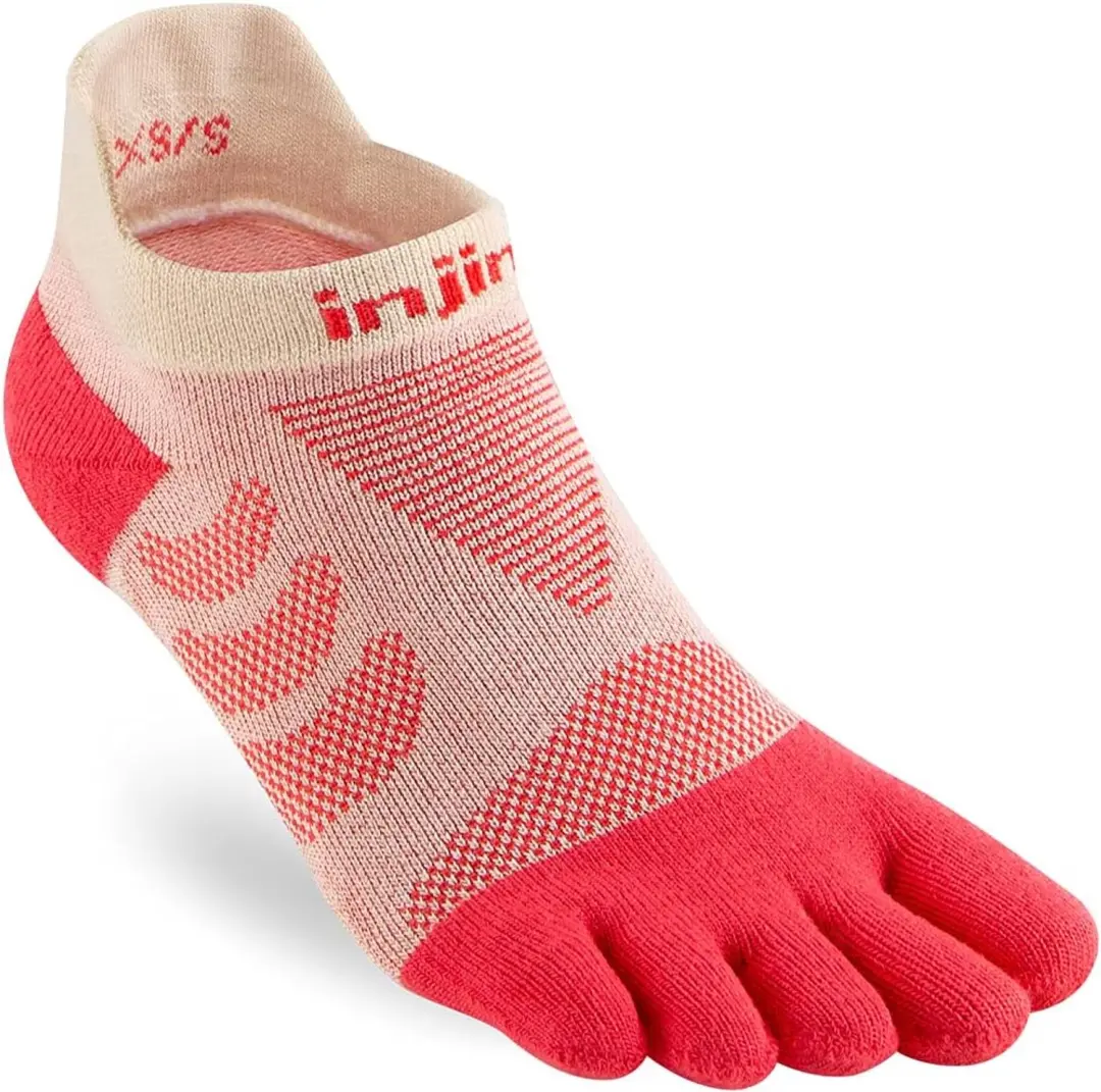 Injinji Dames Hardloop Sokken No-Show Perzik Maat M/L
