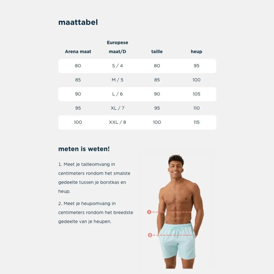 Arena M Team Swim Short Solid zwart-wit 80 - afbeelding 2 van 6