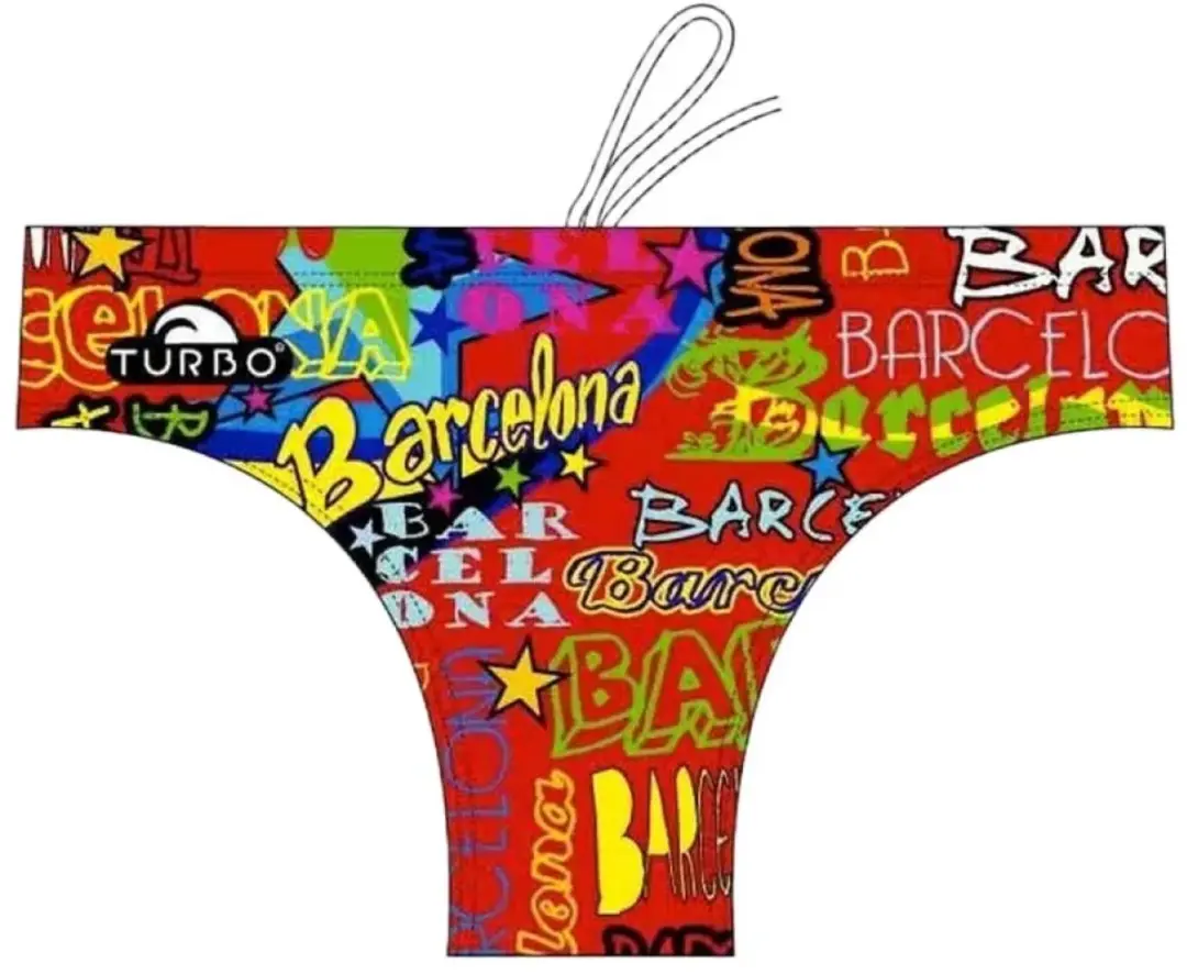 Turbo Barcelona Lights Zwemslip Rood 3XL Man