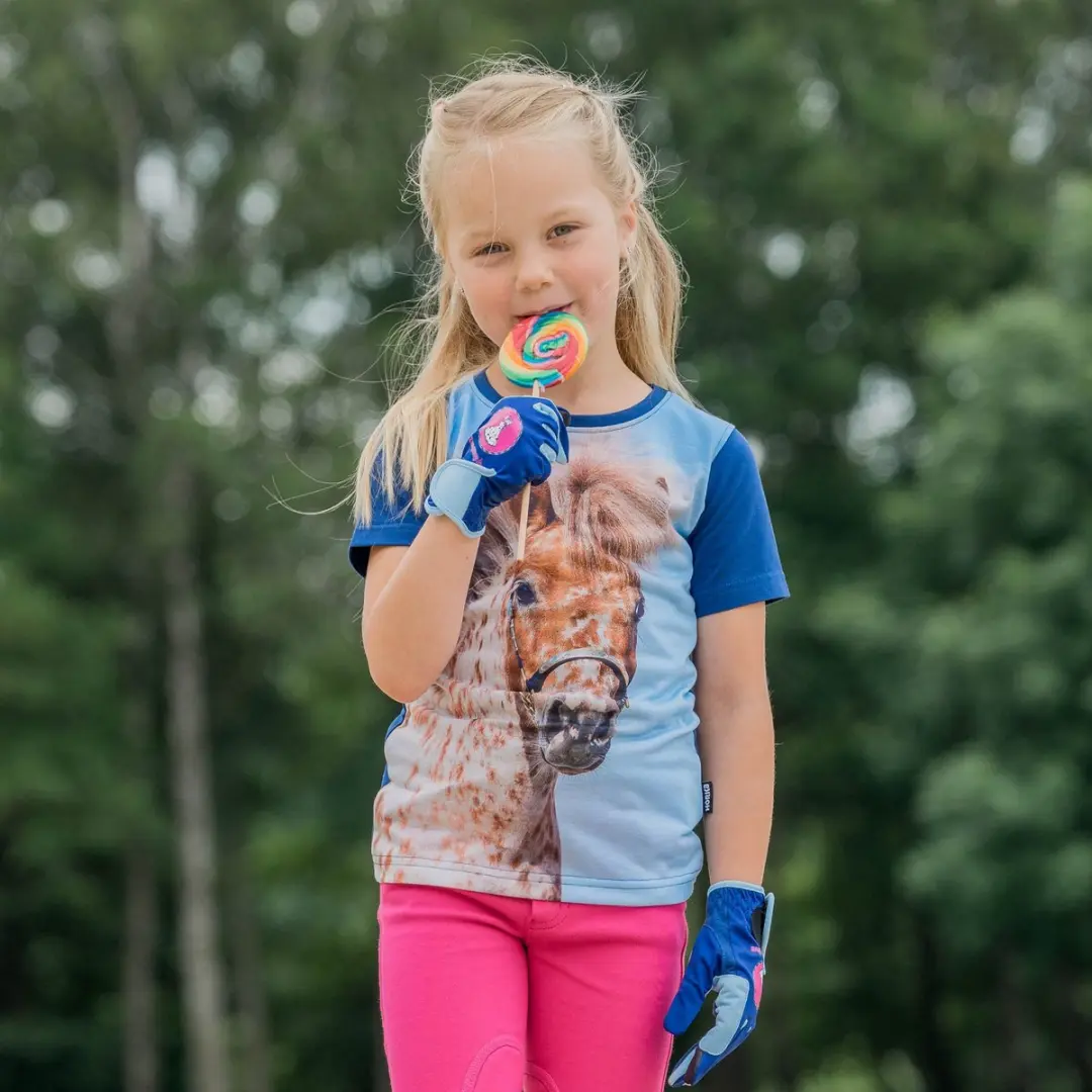 Horka Ollie Kinder-T-shirt - Blauw M - afbeelding 2 van 3