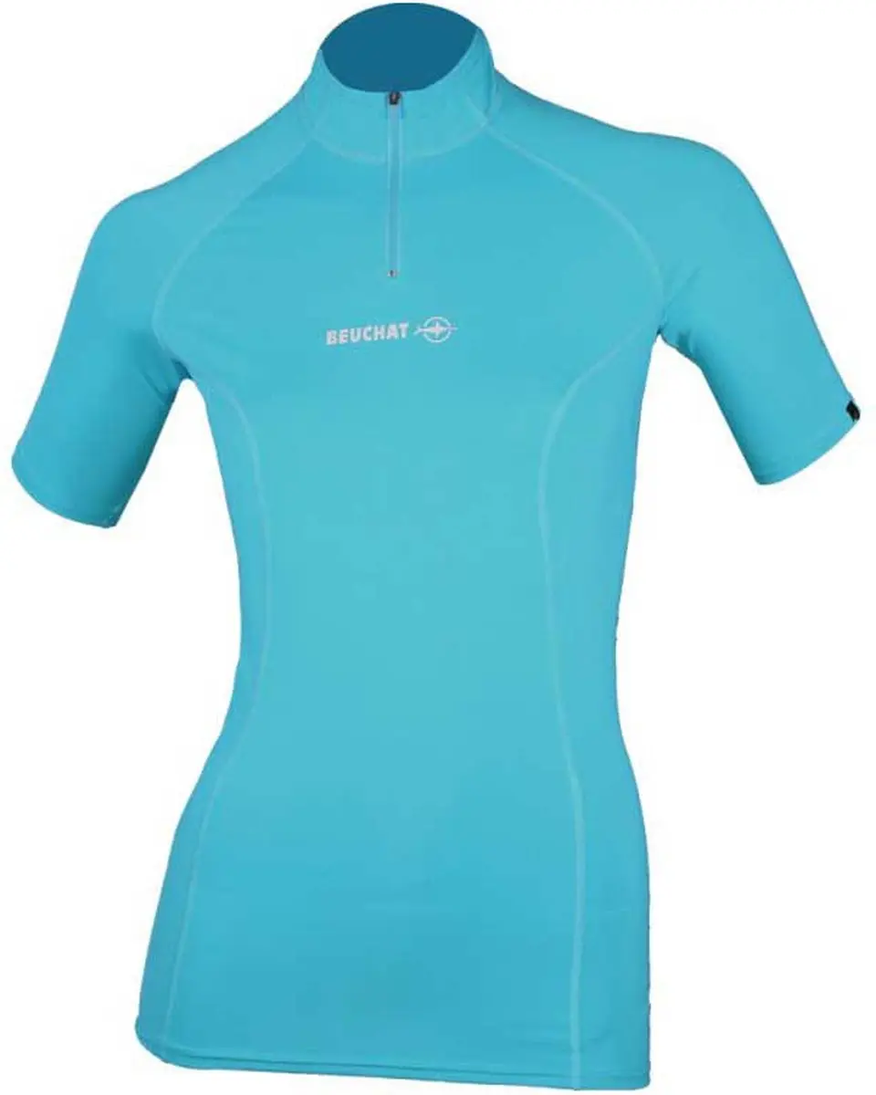 Beuchat Atoll Korte Mouw Rash Guard Blauw L Vrouw