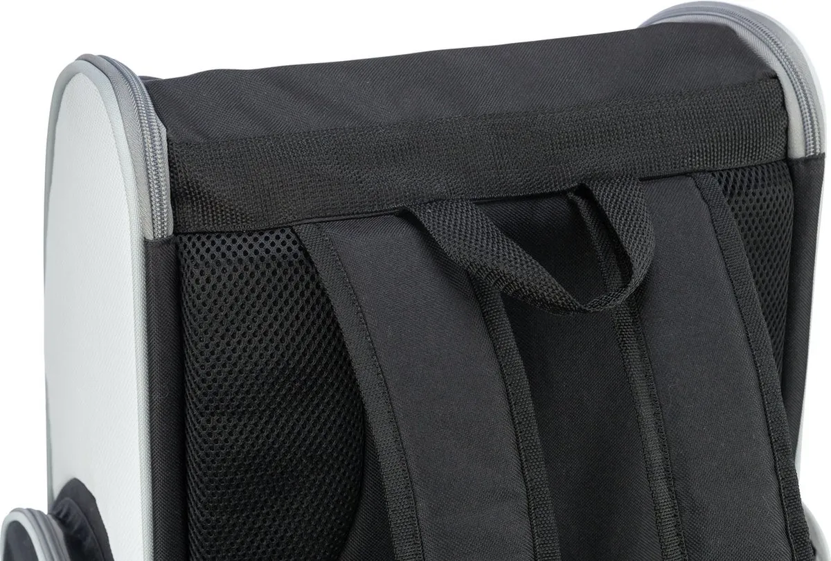 Trixie Chloe Rugtas - Lichtgrijs/Zwart 39x27x43cm