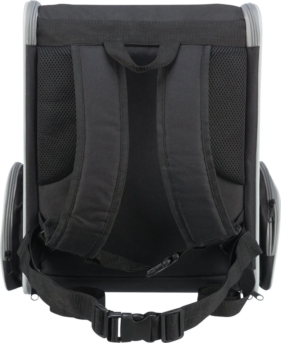 Trixie Chloe Rugtas - Lichtgrijs/Zwart 39x27x43cm