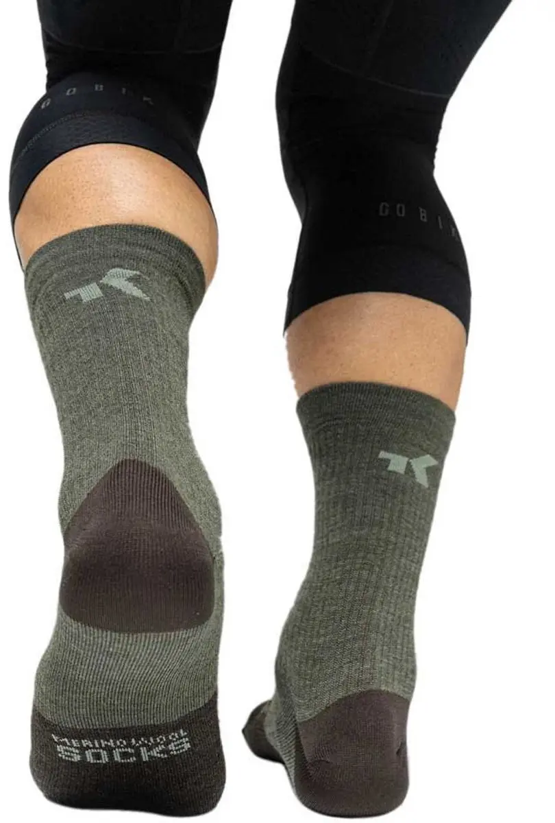 Gobik Winter Merino fietssokken Olive S/M - afbeelding 4 van 6