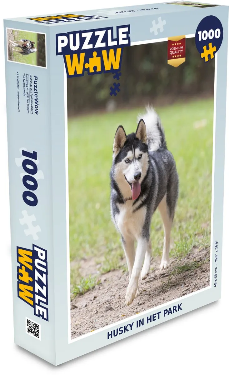 PuzzleWow Husky in het Park Legpuzzel 1000 Stuks