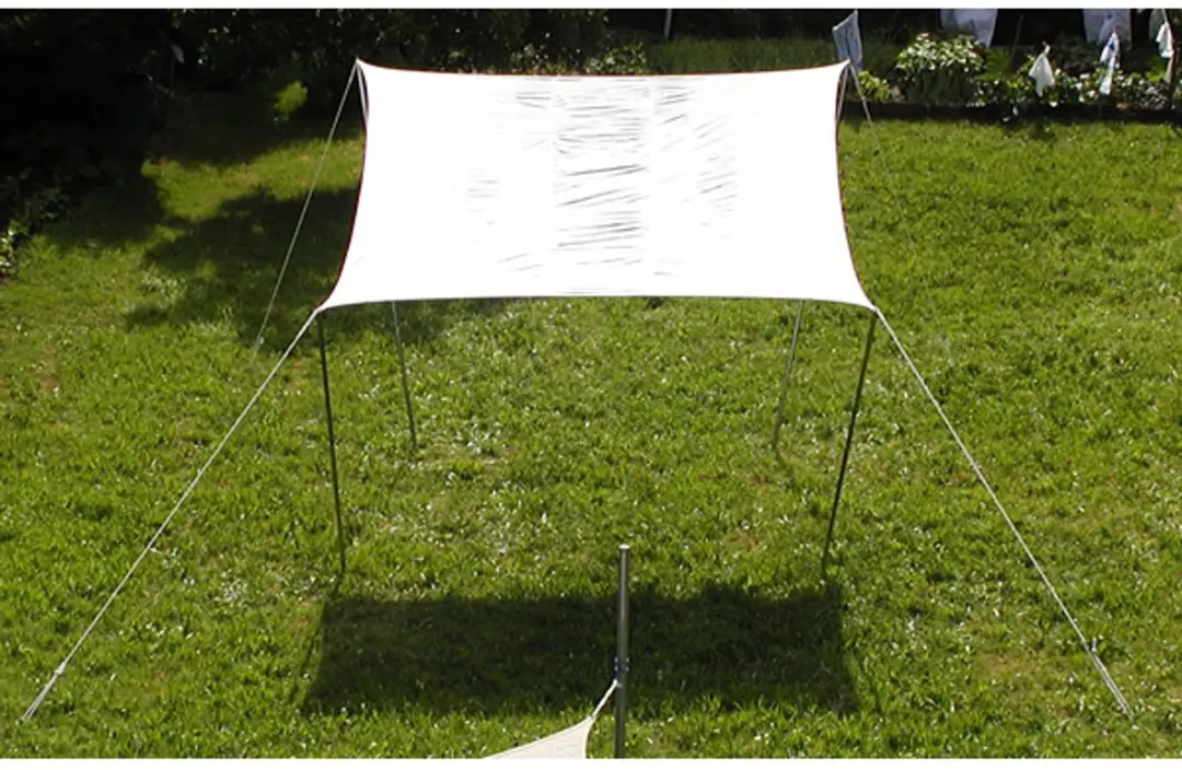 Eduplay zonnedoek waterafstotend 5x5m cream white polyester.